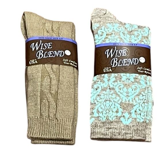 Wise Blend Women’s Merino Wool Blend Socks, Size M, NWT - Picture 1 of 4